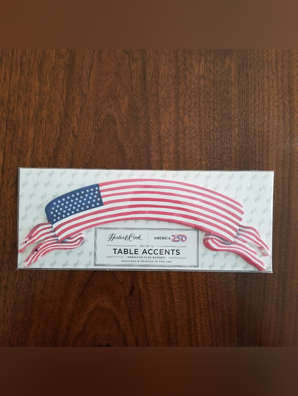 American Flag Banner Table Accent Hester & Cook
